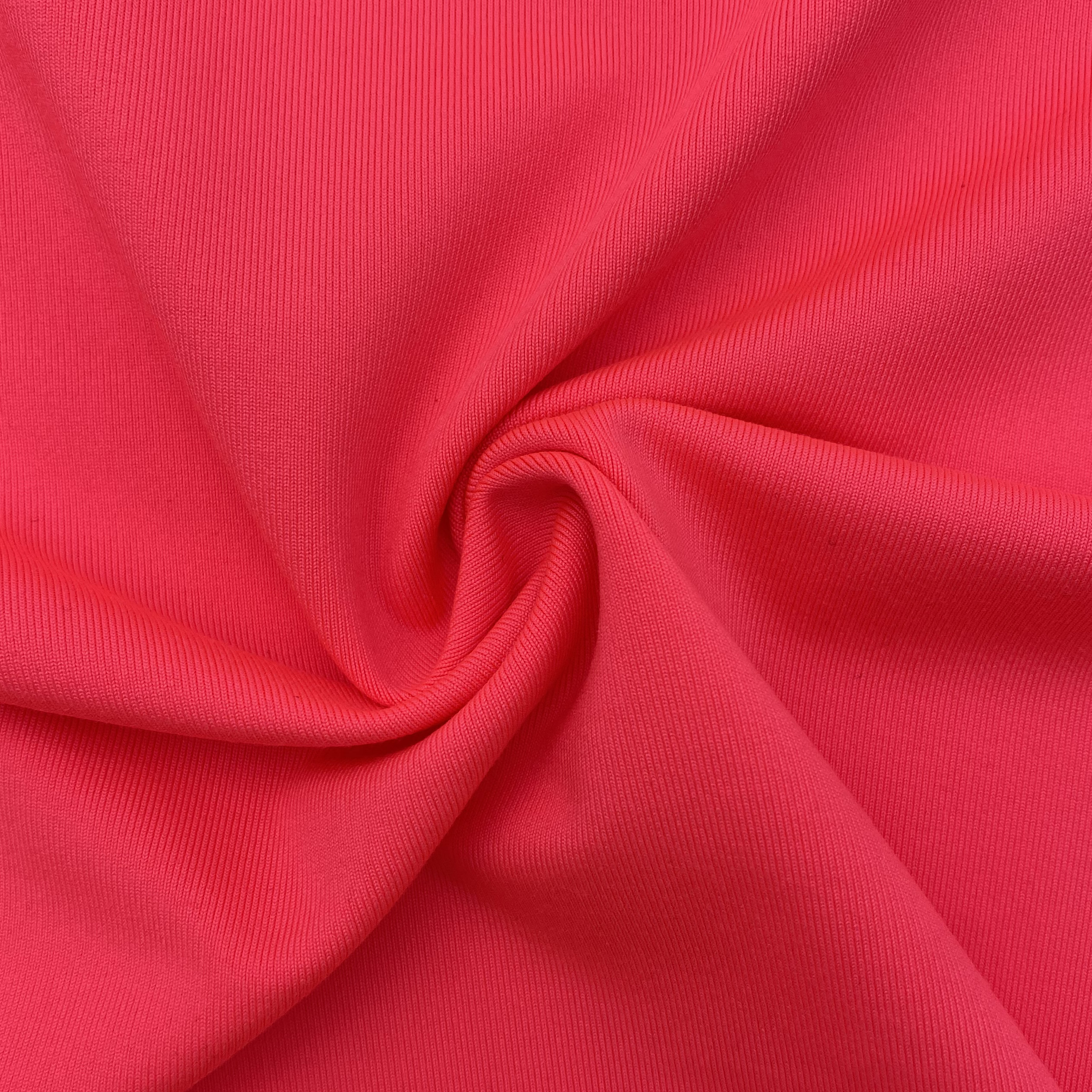 88% POLYESTER 12% SPANDEX BERAT:200GSM LEBAR:155CM NEON PINK SINGLE JERSI FABRIK