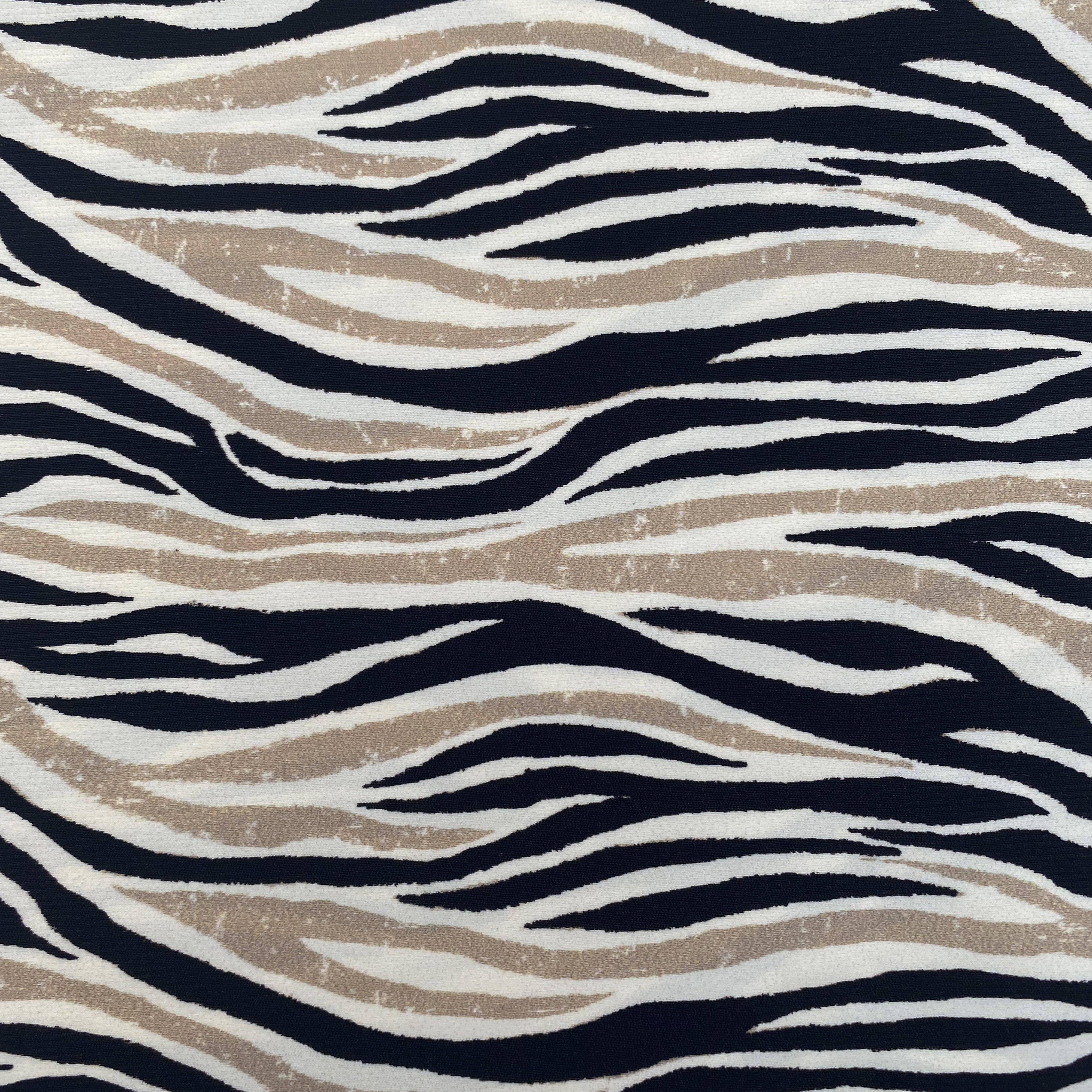80%-Nylon 20%-Elastane Weight-185 G/M2 Width-150cm ZEBRA PRINT JERSEY FABRIC